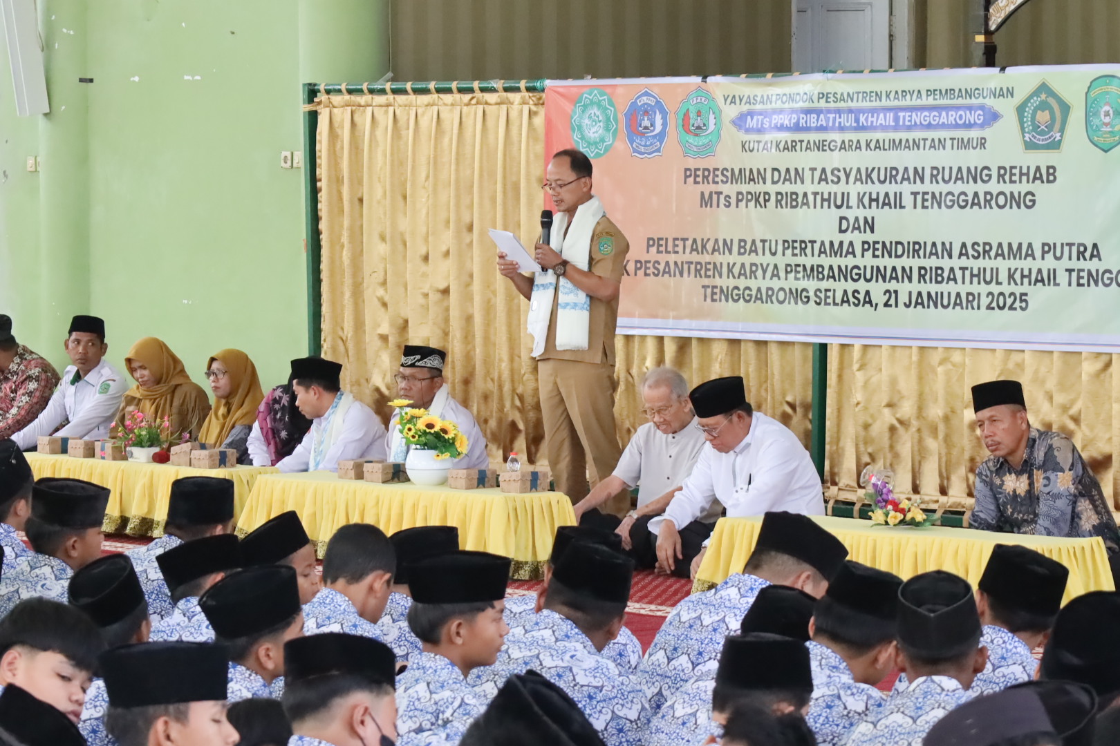 Rehab Ruang Belajar Baru MTS Dihadiri Kepala Kemenag