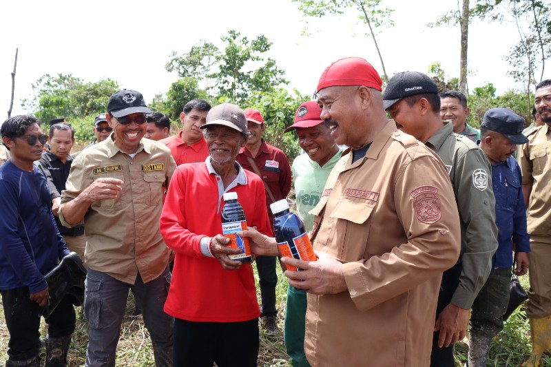 Penanaman Padi Sawah Diawali Penyerahan Herbisida