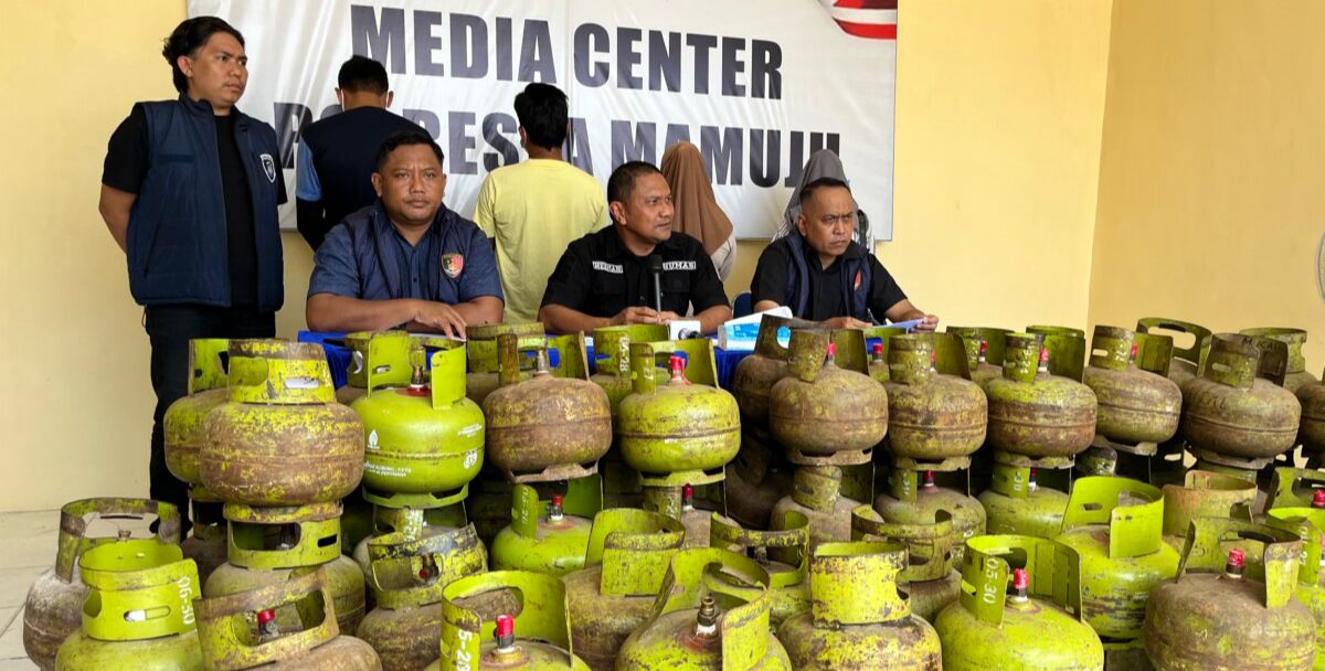 Jelang Idul Fitri Harga Tabung Gas Elpiji 3kg Meroket, 5 Pelaku dan 105 Tabung Gas diungkap Polresta Mamuju