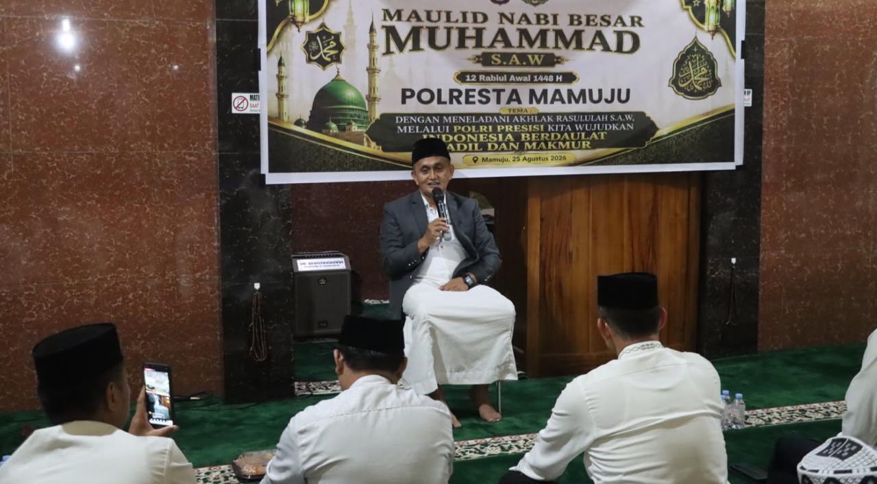 Semarak Maulid Nabi 1448 H, Keluarga Besar Polresta Mamuju Perkuat Keteladanan dan Presisi