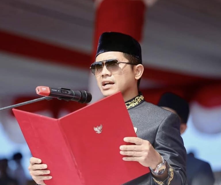Ketua DPRD Bontang Bacakan Naskah Proklamasi di Upacara HUT RI ke-78