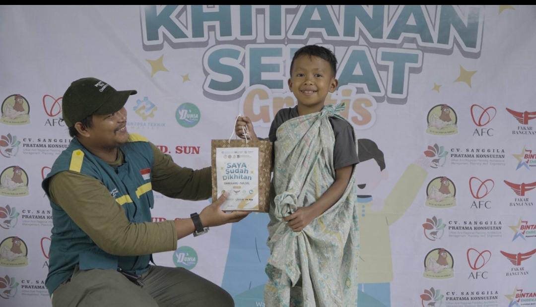88 Anak Kurang Mampu di Kecamatan Bungin Dikhitan Gratis, Kolaborasi Sosial yang Inspiratif