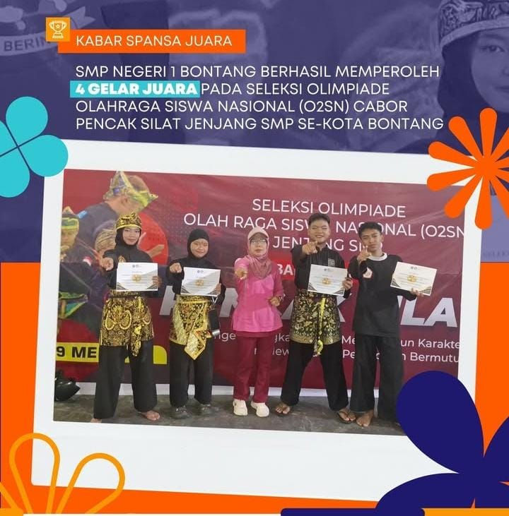 Empat Siswa SMPN 1 Bontang Sabet Juara di Ajang O2SN, Harumkan Nama Sekolah Lewat Pencak Silat