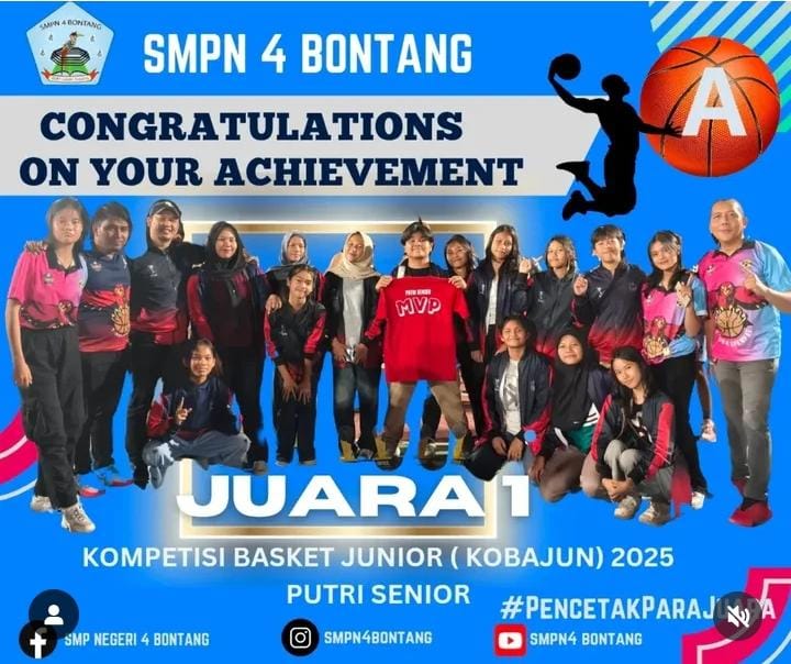 SMPN 4 Bontang Borong Gelar Juara dan MVP di KOBAJUN 2025