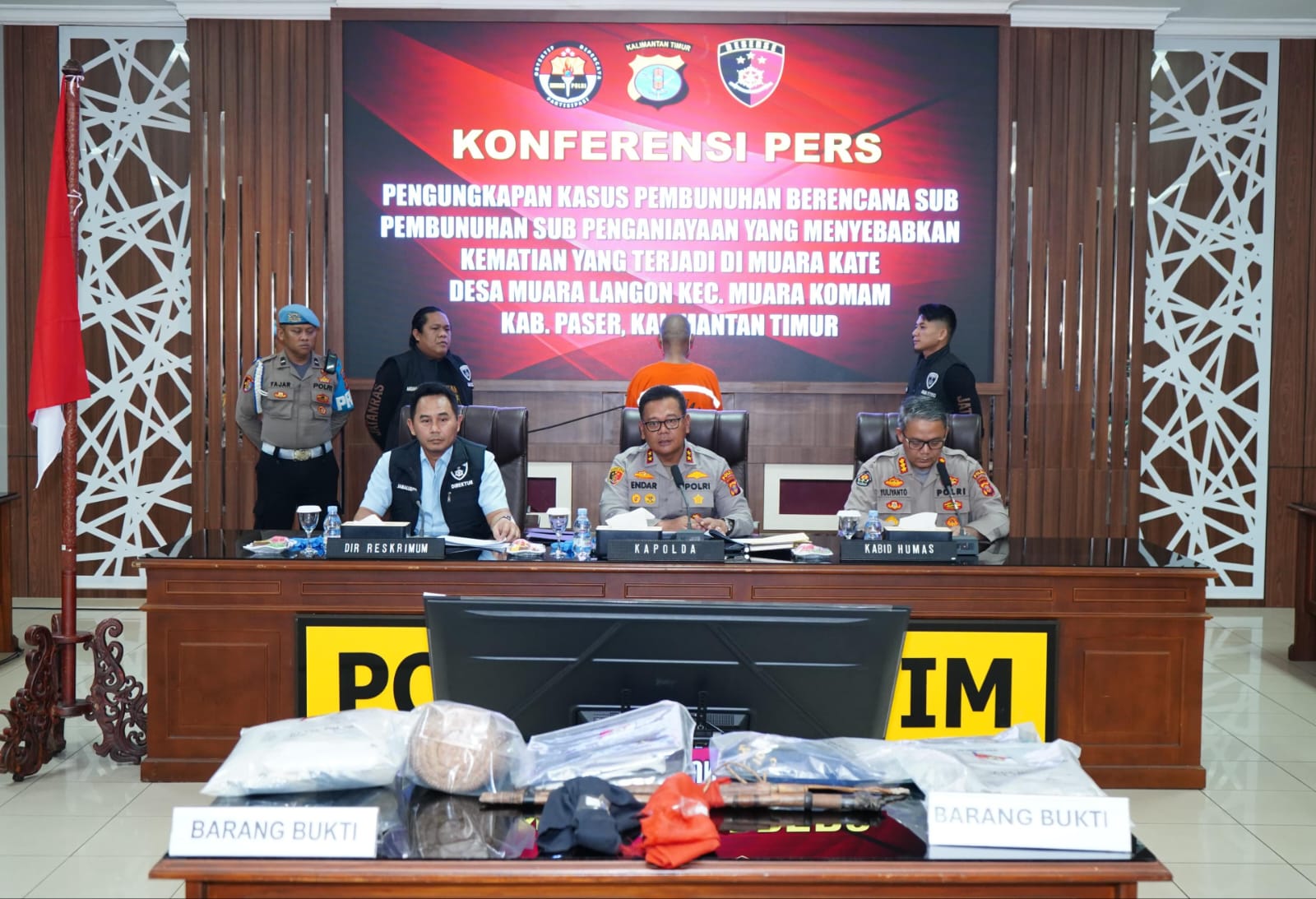 Polda Kaltim Ungkap Motif dan Barang Bukti Kasus Muara Komam Paser