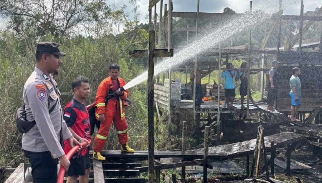 Kebakaran Hebat di Sebulu Kutai Kartanegara, Dua Rumah Ludes