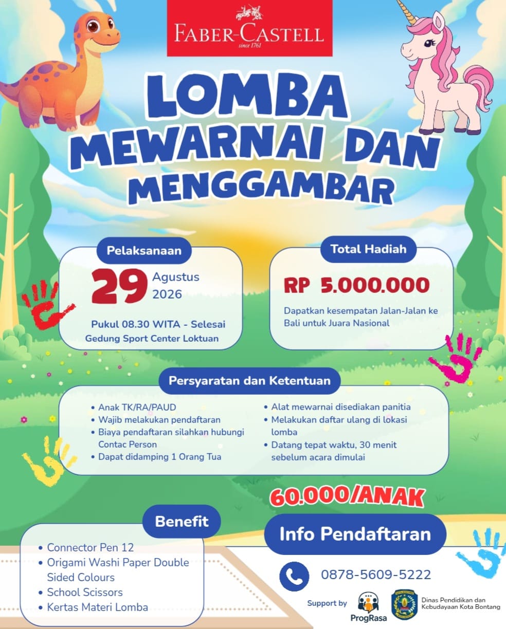 Faber Castell Internasional Indonesia Akan Gelar Lomba Mewarnai dan Menggambar di Kota Bontang