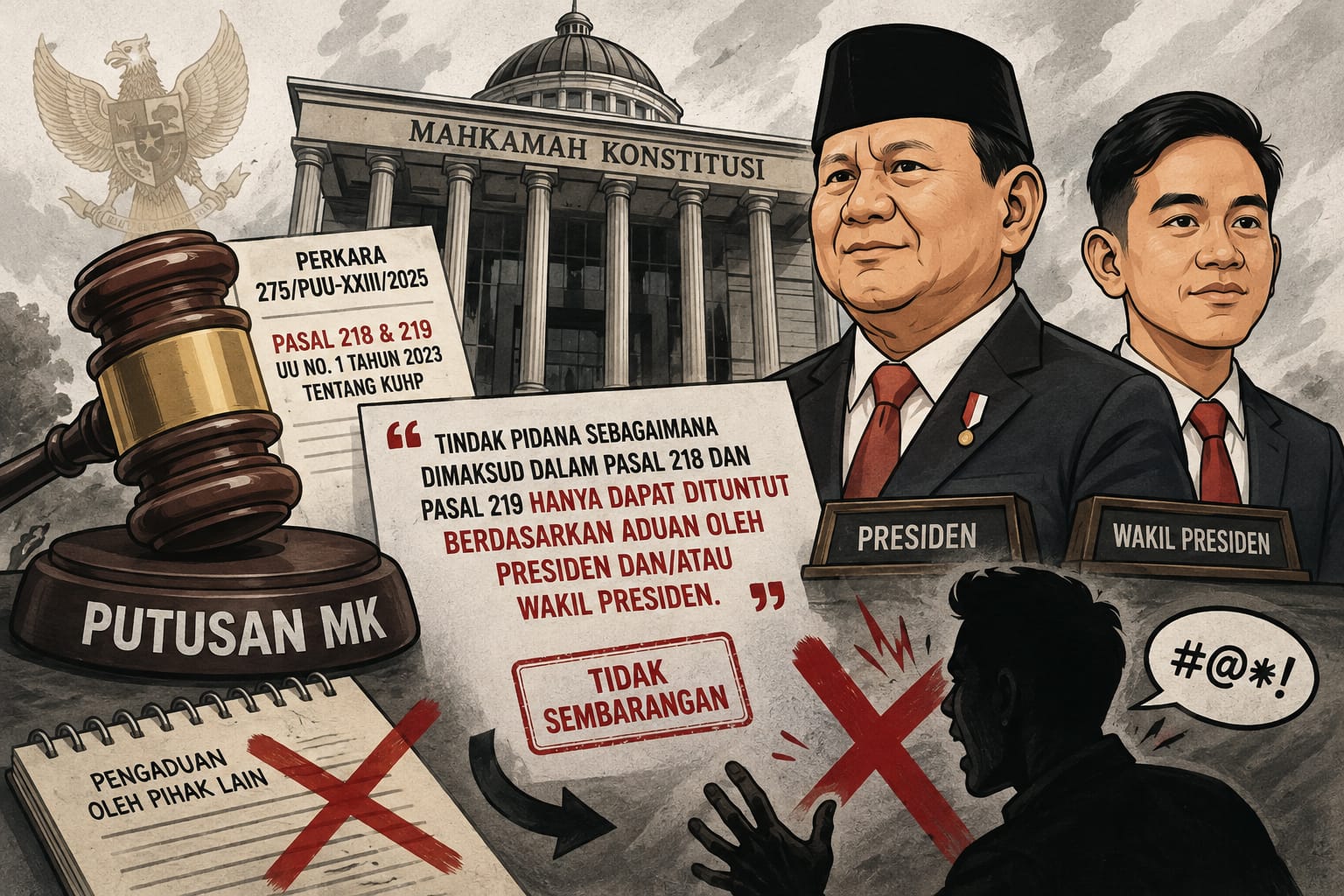 MK Tegaskan Pengaduan Penghinaan Presiden dan Wapres Hanya Bisa Dilakukan yang Bersangkutan