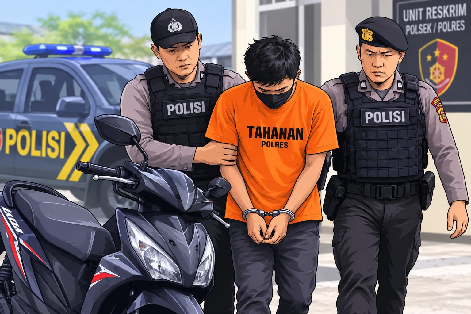 Polisi Tangkap Pencuri Motor di Bontang