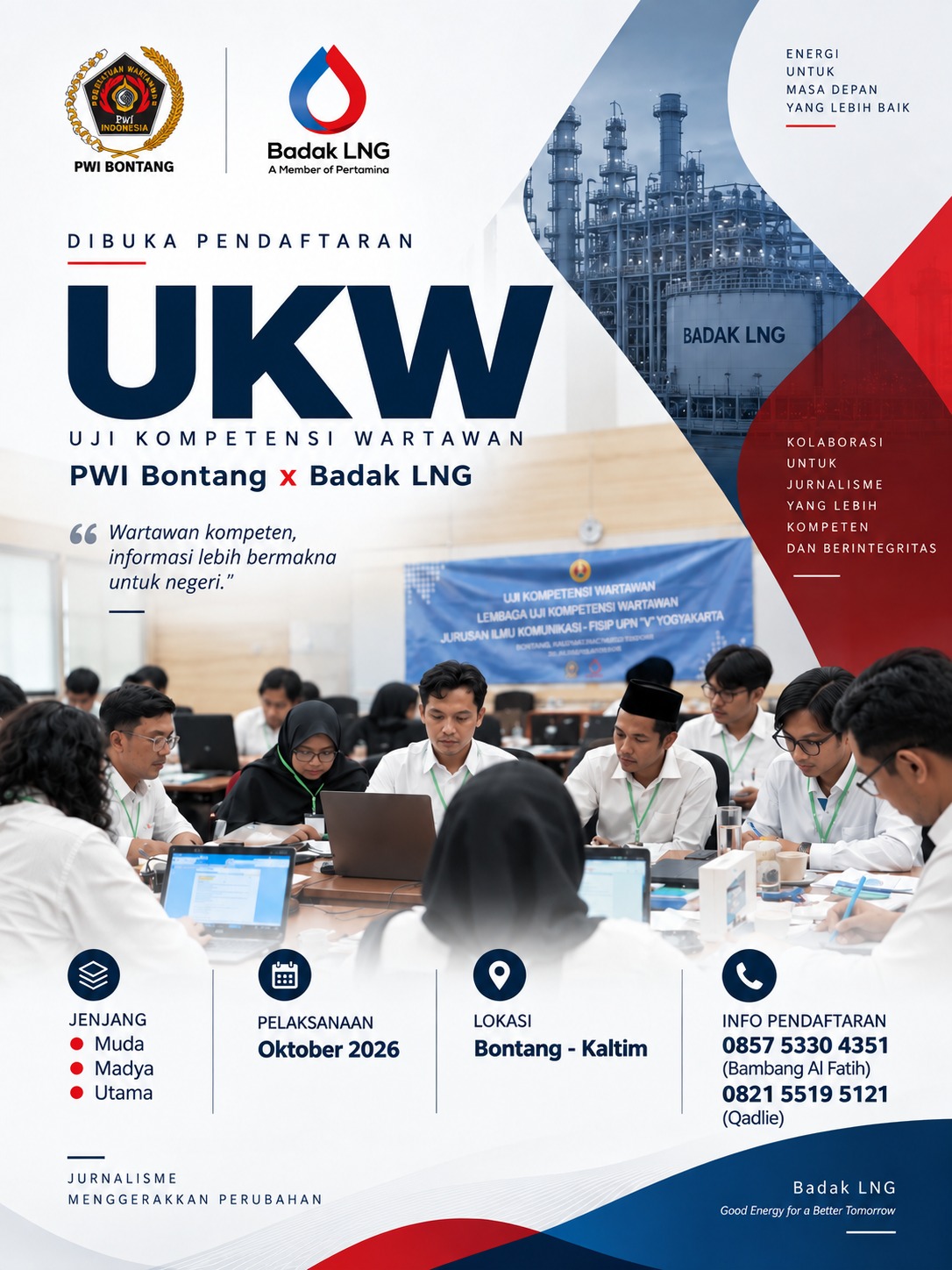 PWI Bontang Gelar UKW Oktober Mendatang, Buka Kelas Muda hingga Utama