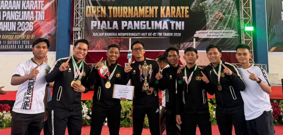 Prestasi Gemilang! Bripda Andi Sultan Taklukkan Pesaing Karate Piala Panglima TNI ke-81