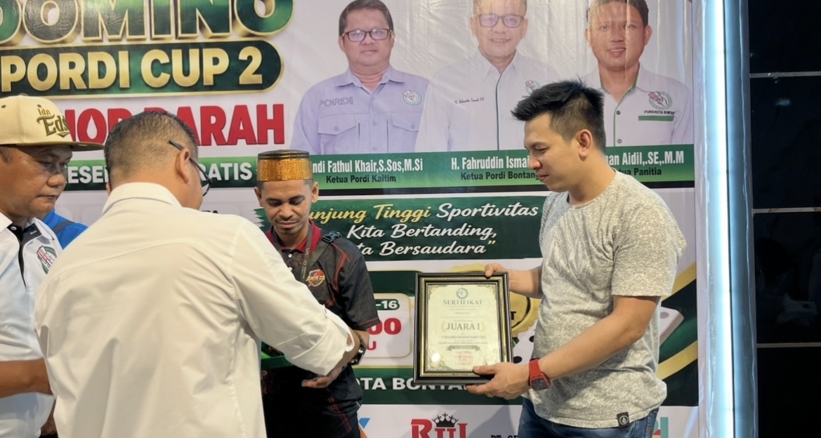 Awin-CS Menyala, Sabet Juara 1 Turnamen Domino PORDI Tingkat Kaltim