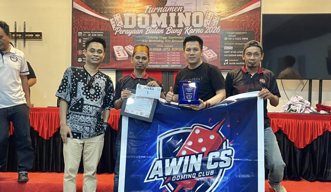 Alvin dan Wa�Nimbang dari Awin-CS Kembali Raih Juara 1 Domino PORDI Haul Bung Karno