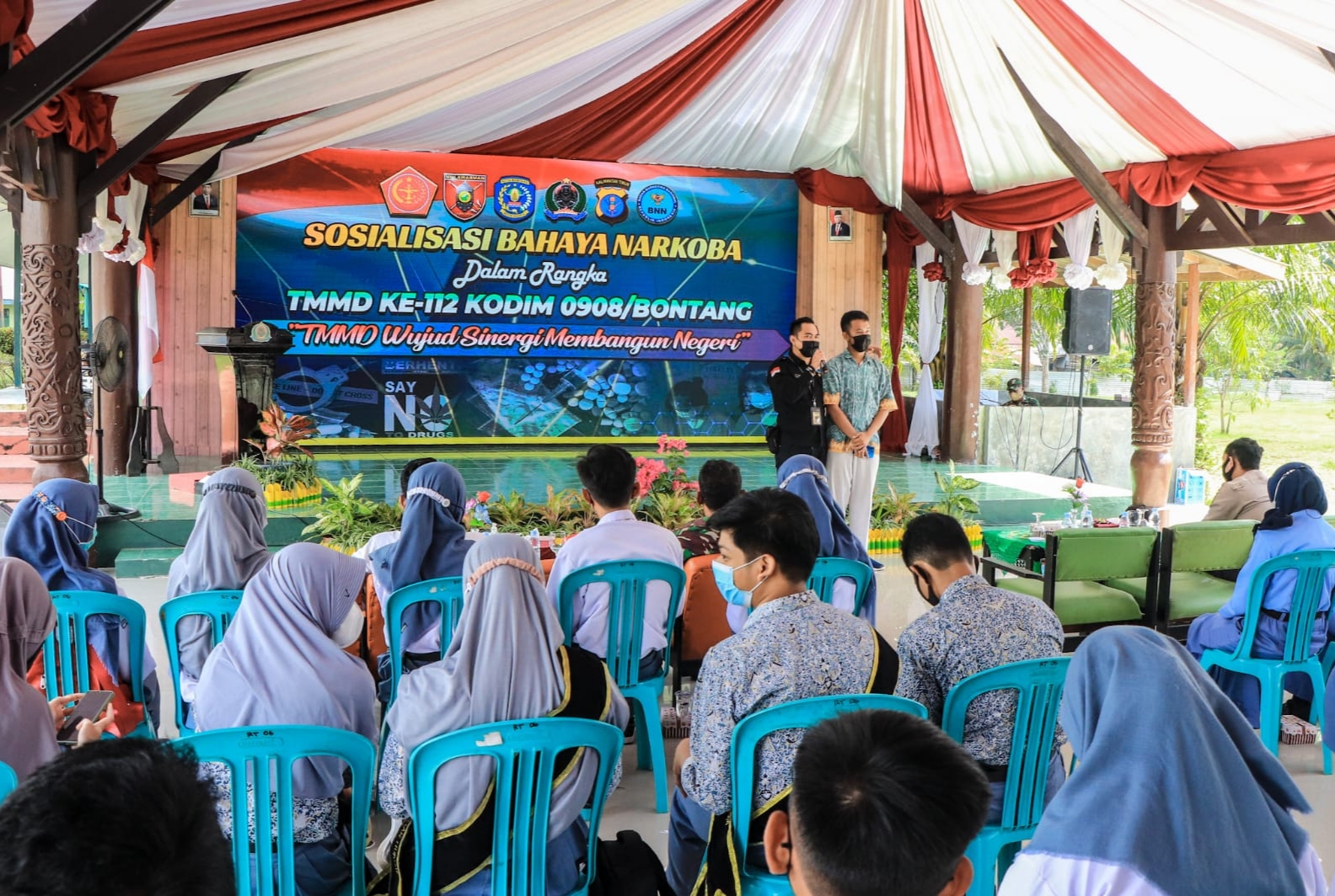 Kodim Bontang Gelar Sosialisasi Hukum, Kamtibmas dan Bahaya Penyalahgunaan Narkoba ke Pelajar