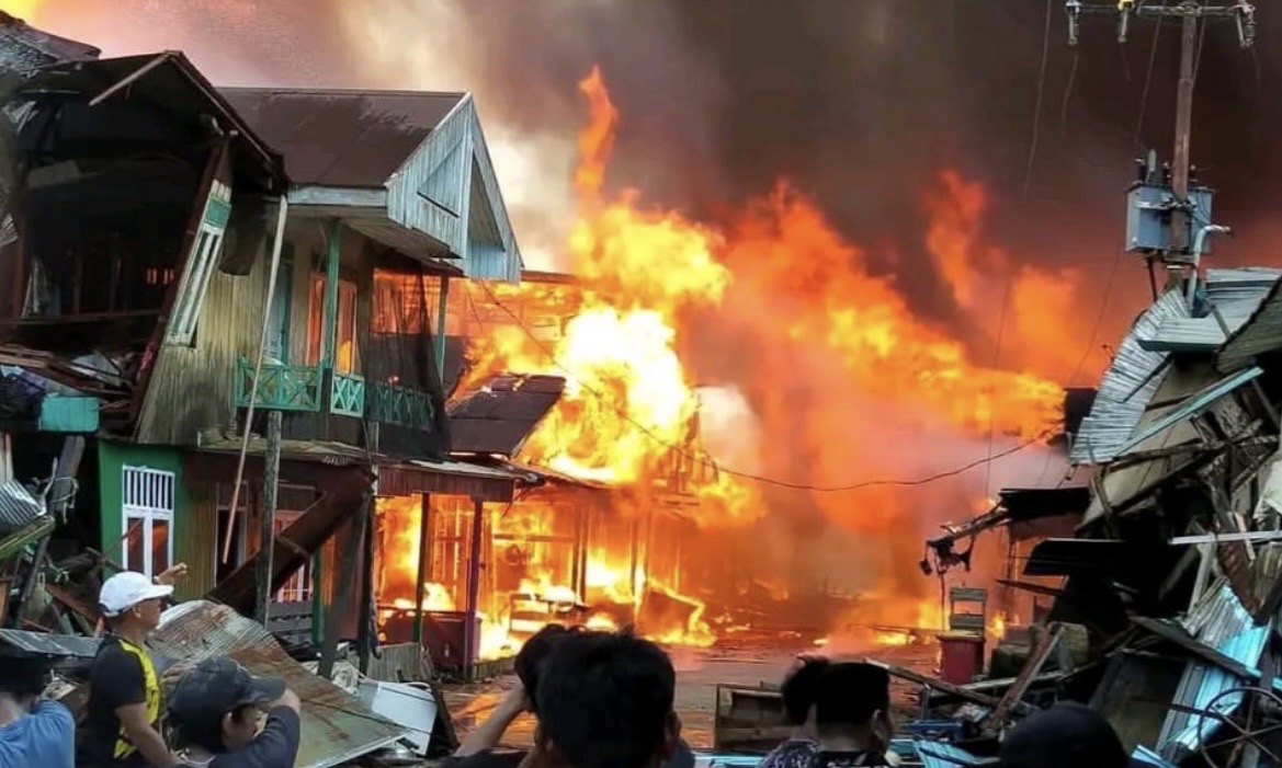 85 Rumah di Batu Timbau Kutim Ludes Terbakar, 109 KK Kehilangan Tempat Tinggal