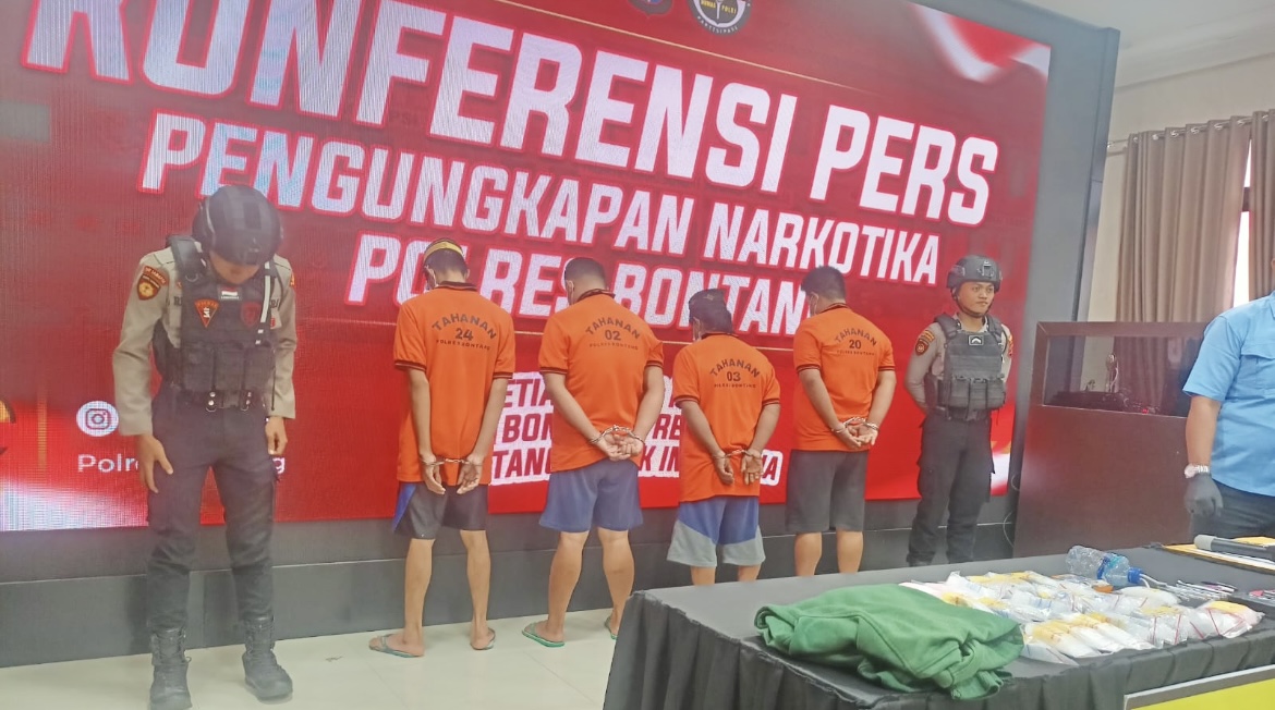 4 Tersangka Terjaring dalam Satu Kasus Narkotika di Wilayah Bontang dan Kutim