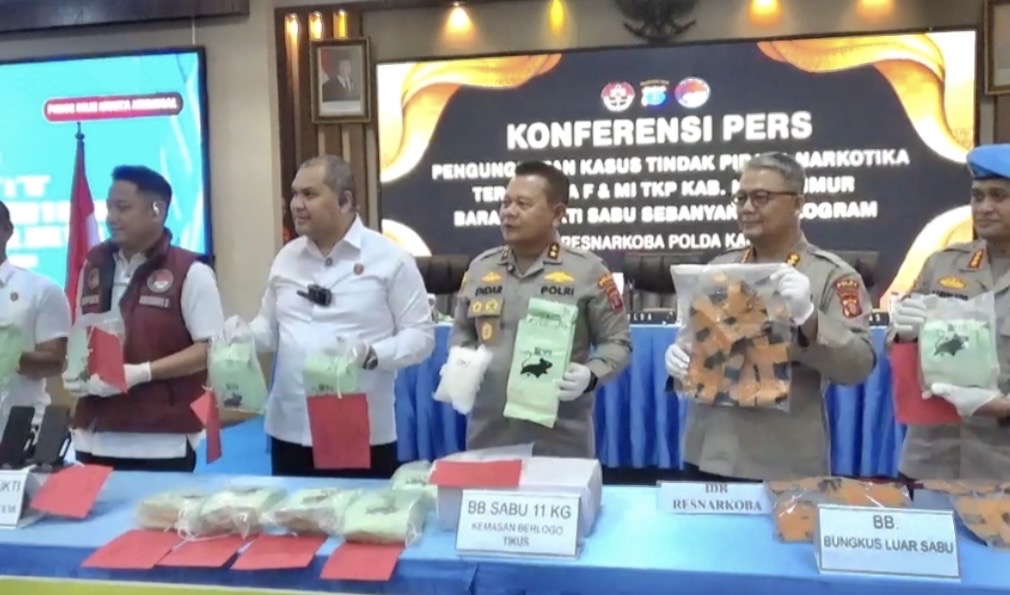 Polda Kaltim Tangkap Pengedar Narkoba di Sangatta, Sita 11 Kg Sabu