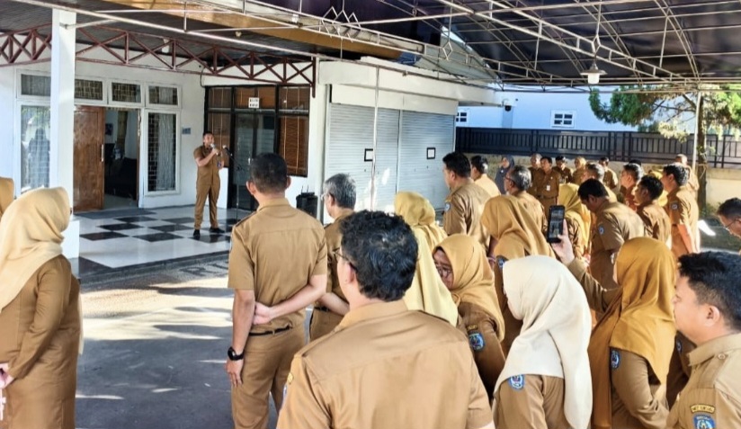 Sekban Baru Bapenda Bontang Minta Dukungan Pegawai saat Pimpin Apel Perdana