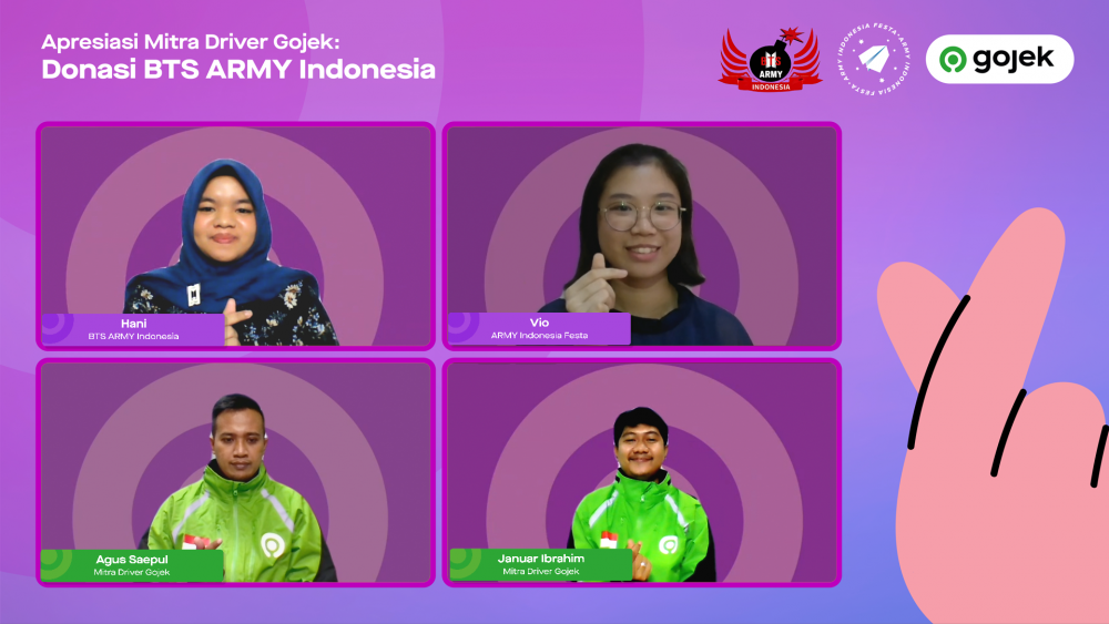 Penggalangan Dana BTS ARMY Tembus Rp107 Juta untuk Driver Ojol
