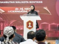 Neni Moerniani saat sambutan di Agenda Pelantikan Badan Pengurus Cabang HIPMI Bontang (dok:ist)