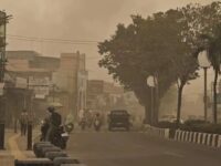 Kabut asap di Kota Bontang. dok : expresi